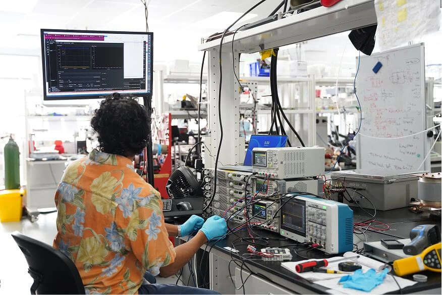 Team members outdoors